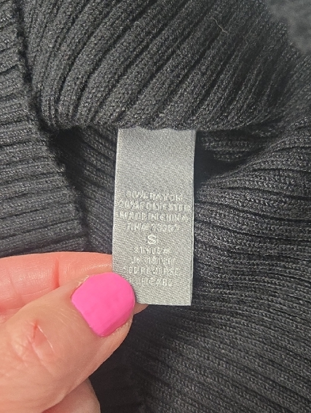 Charlotte Russe Black Ribbed Zip-Front Bodycon Mini Dress - Picture 7 of 7